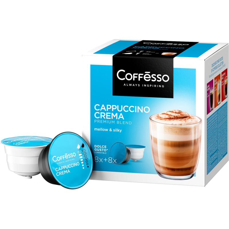 Кофе в капсулах Coffesso Сappuccino Crema dolche gusto (16 штук в упаковке)