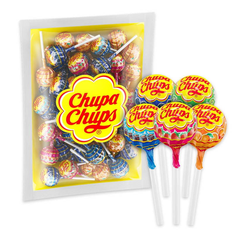 Карамель на палочке Chupa Chups ассорти 504 г, 42 шт./уп