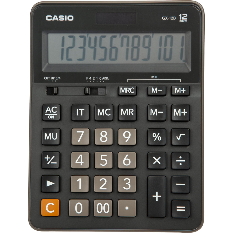 Калькулятор настольный Casio GX-12B 12-разрядный черный