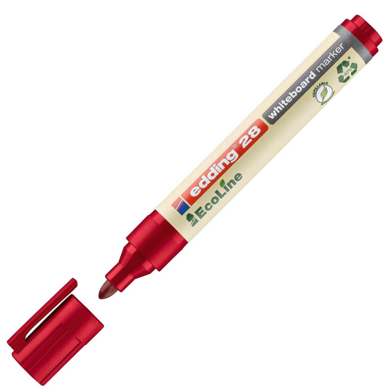 Маркер для белых досок EDDING 28/2 Ecoline, 1,5-3 мм, красный