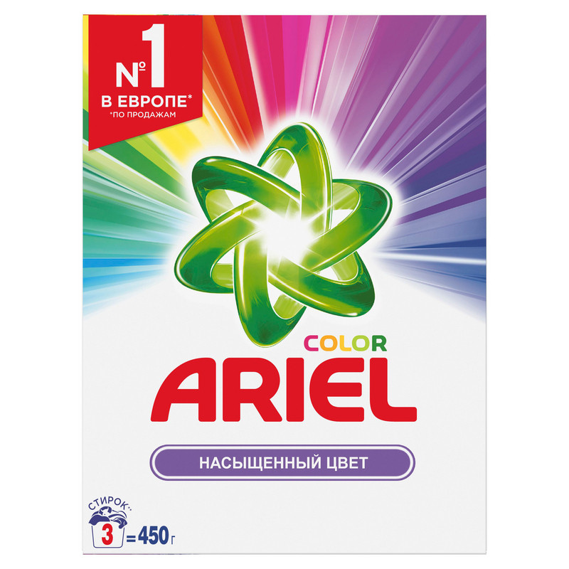 Порошок стиральный автомат Ariel Color для цветного белья 450 г