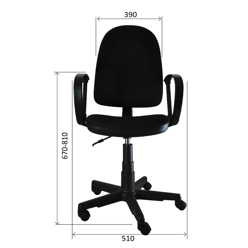 Кресло оператора "Престиж", ткань серая однотонная