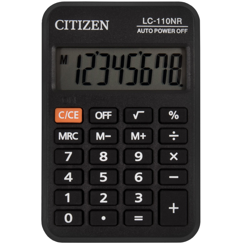 Калькулятор CITIZEN карман. LC-110N/NCFS 8 разряд. книжка бата