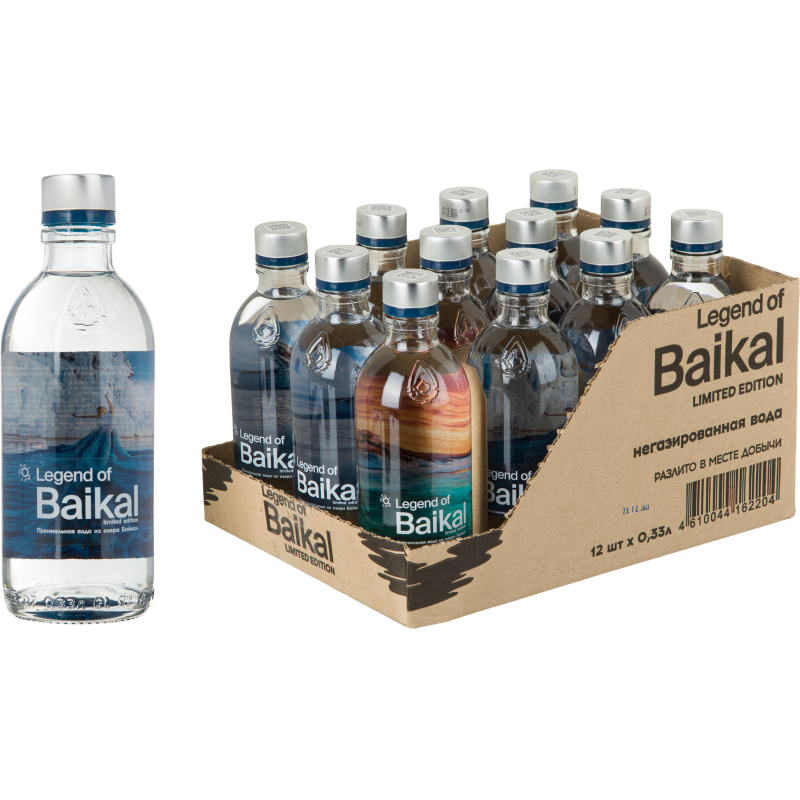 Вода питьевая LEGEND of BAIKAL Limited Edition прир негаз ст 0,33л 12шт/уп