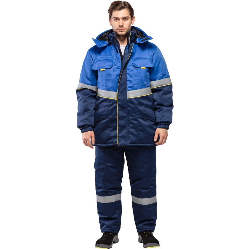 Куртка рабочая зимняя муж з43-КУ  вас/син р.52-54/170-176 (серия З)