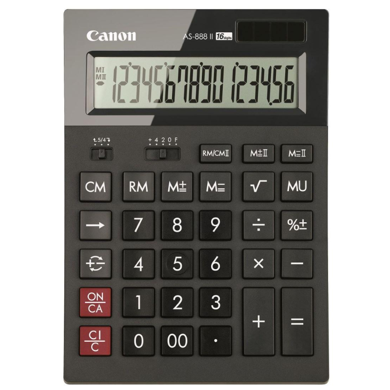 Калькулятор CANON бухг. AS-888 16 разряд. Dual Power