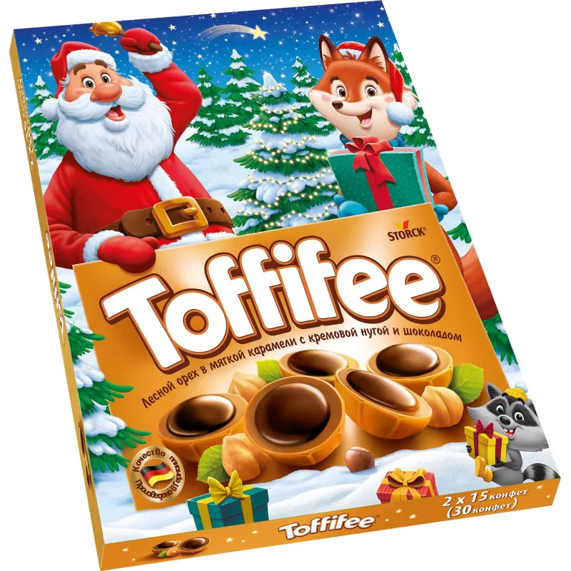 Конфеты Toffifee Санта, Семья белок (нг), 250г