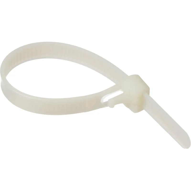 Хомут стяжка нейлоновая многораз TOPFORT 8х150 (7,2х150 мм) белый 100 шт/уп