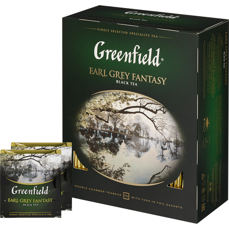 Чай Greenfield Earl Grey Fantasy черн.фольгир 100 пак/уп 0584-09