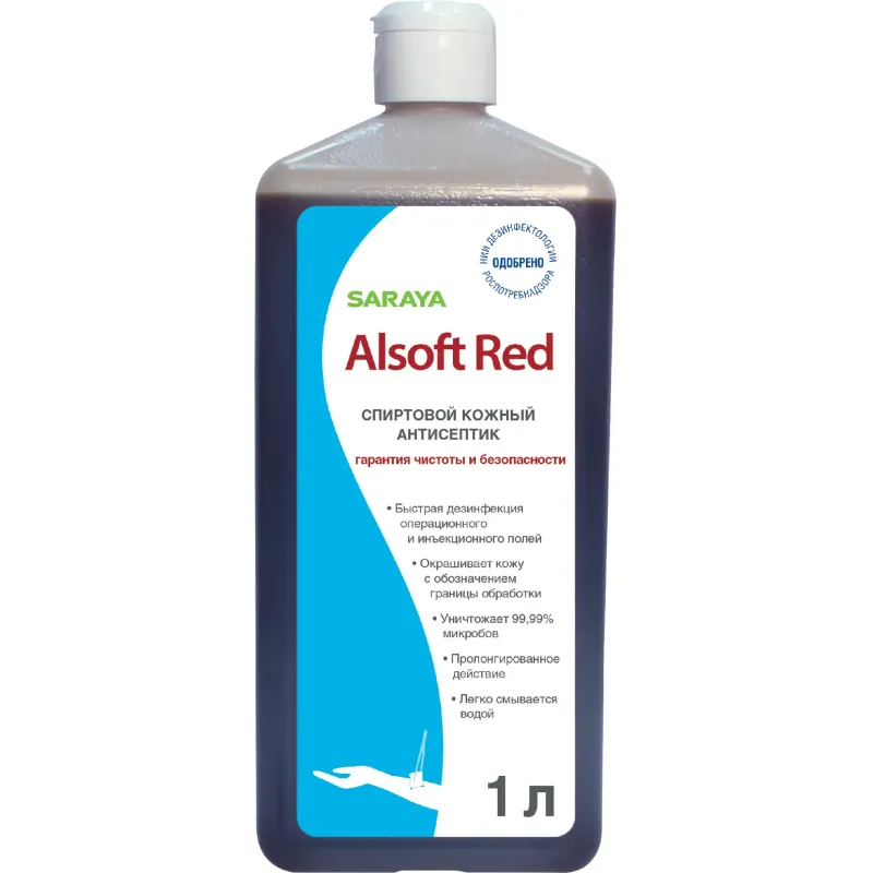 Антисептик кожный Alsoft Red спиртовой 1 л