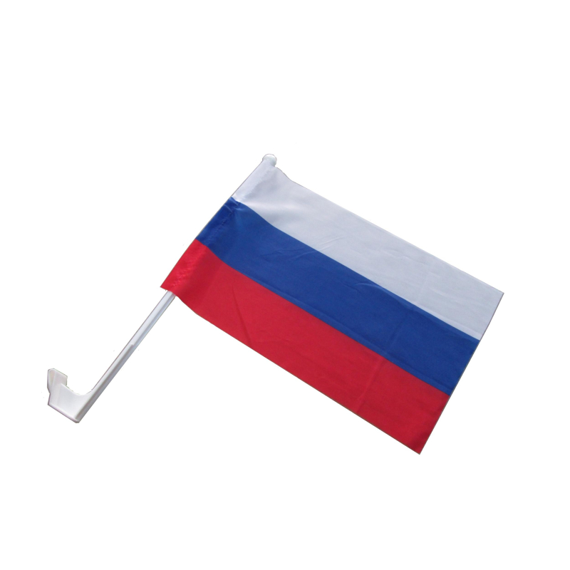 Флаг РФ 24*36см с автомобильным кронштейном