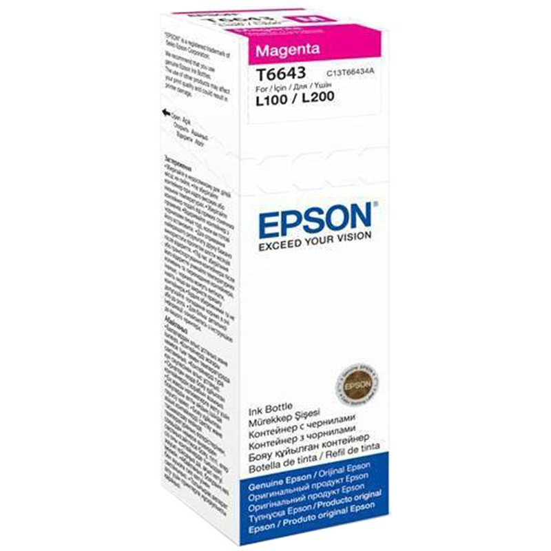 Картридж струйный Epson T6643 C13T66434A пур. для L100