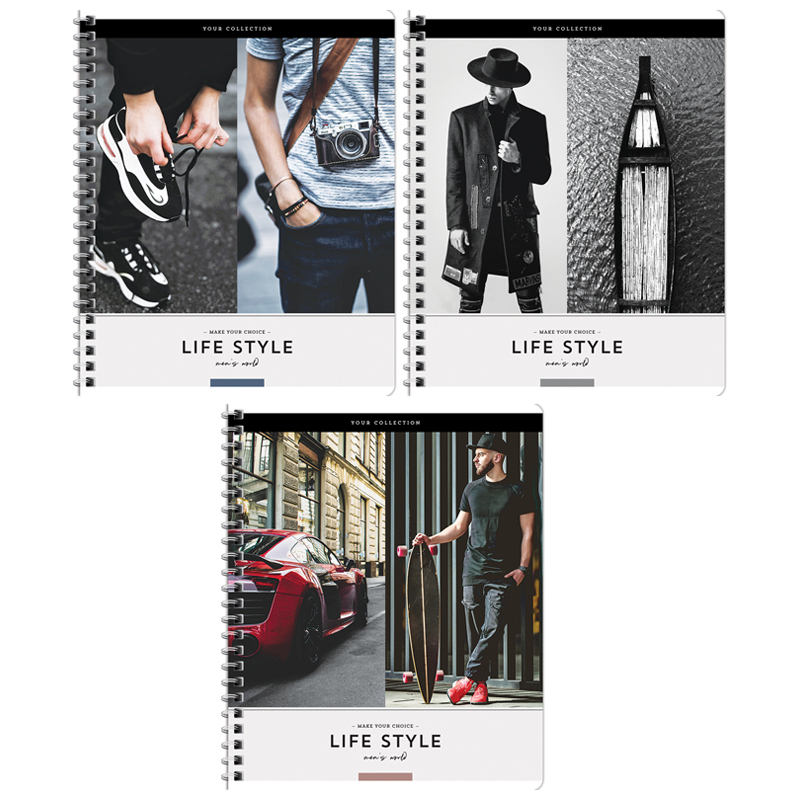 Тетрадь 60л., А5, клетка на гребне ArtSpace "Стиль. Life style", ВД-лак