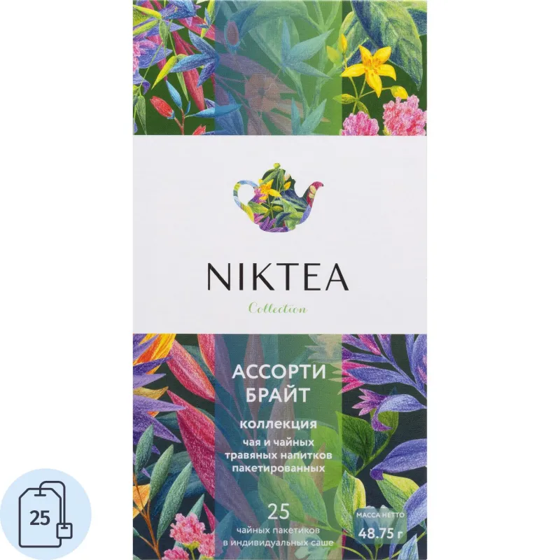 Чай NikTea Ассорти Брайт 25 пакетиков