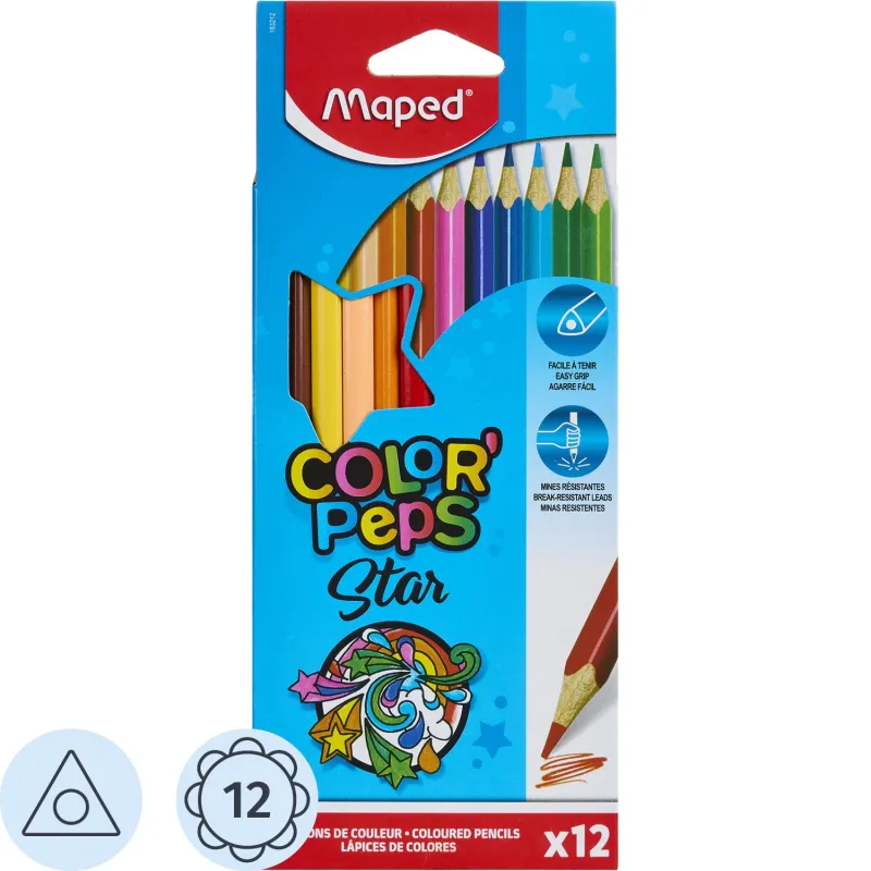 Карандаши цветные 12цв 3-гран Maped 183212