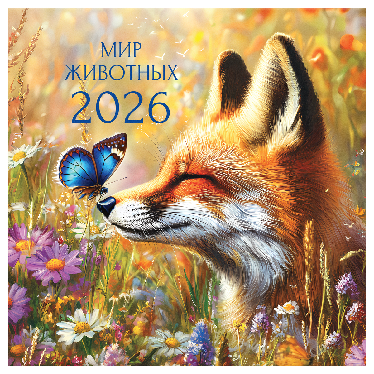 Календарь настенный перекидной на скрепке, 290*290 мм 12л. BG "Мир животных", 2026г.