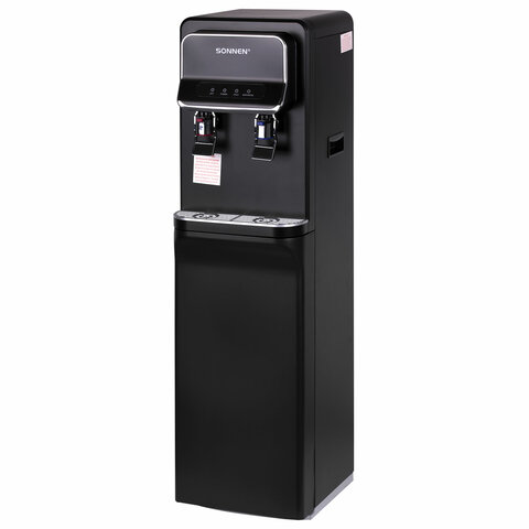 Кулер для воды SONNEN FSE-02WB, напольный, нагрев/охлаждение, НИЖНЯЯ ЗАГРУЗКА, 2 крана, черный, 456169 Кулер для воды SONNEN FSE-02WB, напольный, нагрев/охлаждение, НИЖНЯЯ ЗАГРУЗКА, 2 крана, черный, 456169
