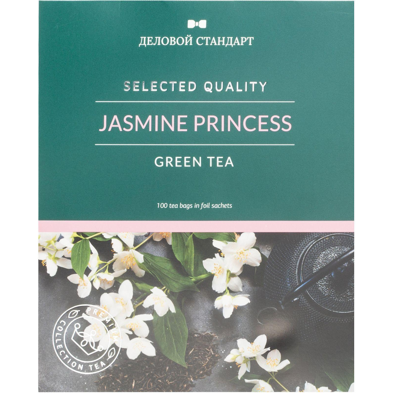 Чай Деловой Стандарт Jasmine Princess зеленый с жасмином 100 пакетиков