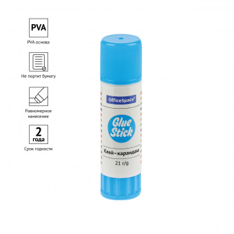 Клей-карандаш OfficeSpace, 21г, дисплей