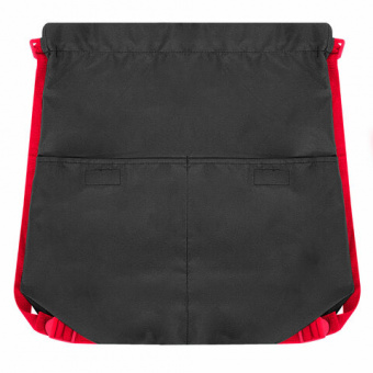 Рюкзак спортивный мешок HEIKKI PACK (ХЕЙКИ), 2 отделенения, увеличенный объем, 40х35 см, черно-красн