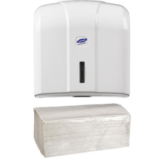 Полотенца бумажные листовые V-сложения 1-слойные 20 пачек по 250 листов (артикул производителя NV-25