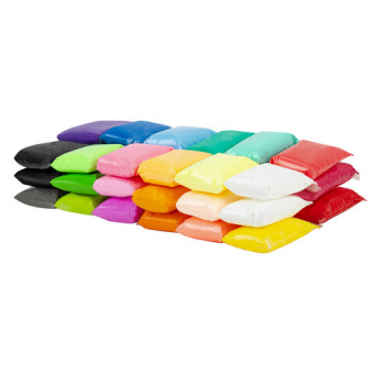 Пластилин супер лёгкий воздушный застывающий 36 шт. (32 цвета + 2 белых + 2 черных) 360 г, 3 стека, BRAUBERG KIDS