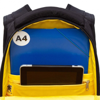 Рюкзак GRIZZLY школьный, анатомическая спинка, 2 отделения, для мальчиков, "STRIPES", 43х31х20 см, R