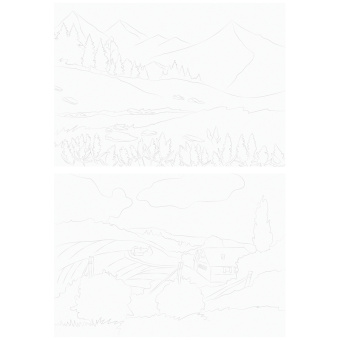 Папка для акварели с эскизом, 10л., А4, ArtSpace "Пейзажи", 180г/м2