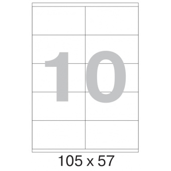 Этикетки самоклеящиеся MEGA LABEL 105х57 мм / 10 шт. на листе А4 (25 листов/уп.)
