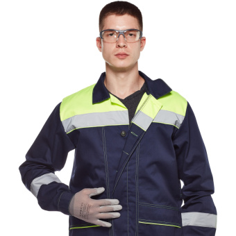 Костюм рабочий летний муж л35-КПК син/лимон (р.56-58) 170-176