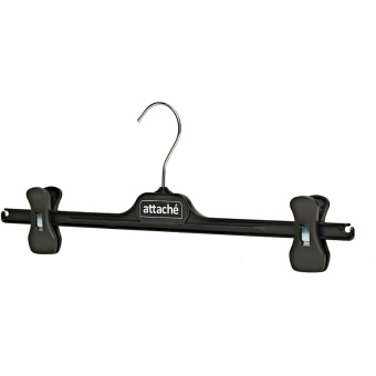 Вешалка-плечики VP_с прищепами Attache,С018 (37), пласт, чер, 370мм р 48-50