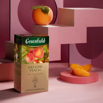Чай Greenfield Mellow Peach зеленый с персиком и мандарином 25 пакетиков