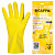Перчатки латексные SCAFFA "Луч", КЩС-2, хлопчатобумажное напыление, р. 8, M, желтые, 00-01017717