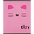 Тетрадь общая А5 48л Kitty роз,клет,скреп, ВД-лак