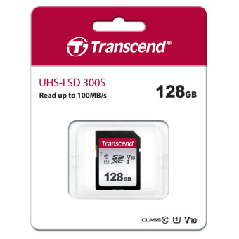 Карта памяти Transcend 300S SDXC 128Gb UHS-I Cl10, TS128GSDC300S