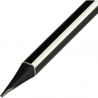 Карандаш чернографитный дерево HB с ластиком Комус Grand-S заточенный чёрный
