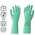 Перчатки латексные КЩС, сверхпрочные, плотные, хлопковое напыление, размер 8,5-9 L, большой, зеленые, HQ Profiline, 73586