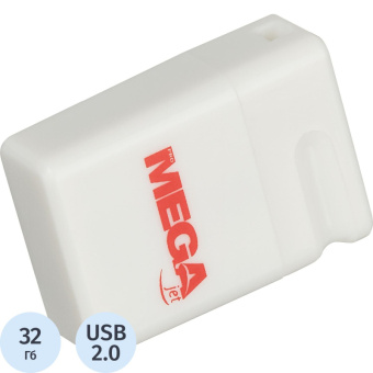 Флеш-память Promega Jet 32GB USB2.0  белый, пластик, под лого NTU116U2032GW
