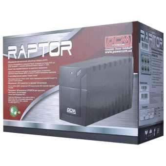 ИБП Powercom Raptor RPT-800AP EURO, лин-инт., 800ВА/480Вт, 3 EURO, USB