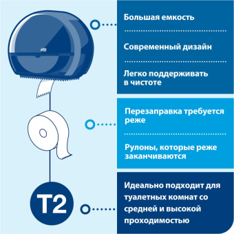 Туалетная бумага в мини-рулонах Tork Universal 120197 1-слойная 12 рулонов по 200 метров