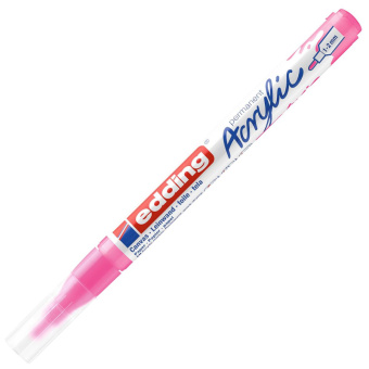 Маркер акриловый Edding 5300/069.кругл.1-2 мм. Флюоресц розовый/Neonpink