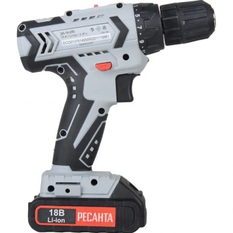 Дрель-шуруповерт аккумуляторная РЕСАНТА 18В, ДА-18-2ЛК (75/14/5)