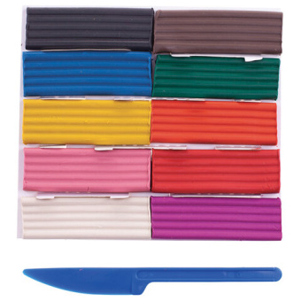 Пластилин ГАММА "Юный художник NEW", 10 цветов, 140 г, со стеком, 280044