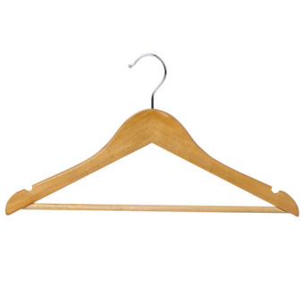 Вешалки-плечики, размер 48-50, КОМПЛЕКТ 5шт, деревянная, перекладина, цвет сосна, BRABIX "Стандарт"