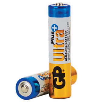 Батарейки КОМПЛЕКТ 4 шт., GP Ultra Plus, AAA (LR03, 24А), алкалиновые, мизинчиковые, блистер, 24AUP-