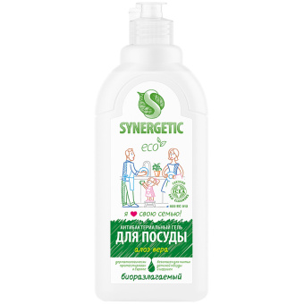 Средство для мытья посуды Synergetic Антибактериальное Алоэ Вера 500 мл