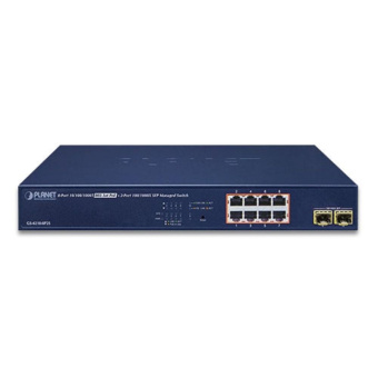 Коммутатор Planet IPv4/IPv6, 8-Port Managed 802.3at POE (GS-4210-8P2S)
