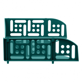 Лоток для бумаг горизонтальный СТАММ "Field", широкая загрузка, зеленый NY