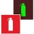 Знак безопасности F04 Огнетушитель (пластик,ф/л,200х200)