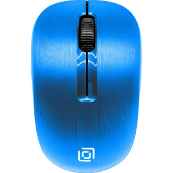 Мышь компьютерная Oklick 525MW голубой опт (1000dpi) беспр USB (2but)